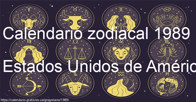 Calendario de signos zodiacales 1989