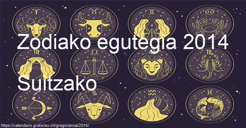 2014ko zodiako zeinuen egutegia