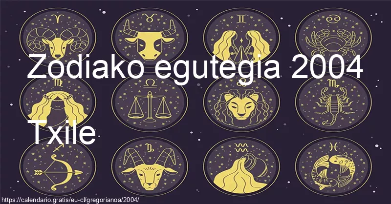 2004ko zodiako zeinuen egutegia (Txile) 2004ko zodiako zeinuen egutegia (Txile)