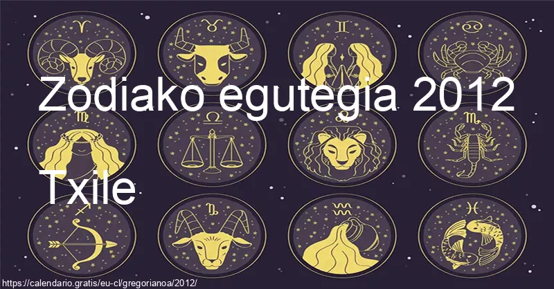 2012ko zodiako zeinuen egutegia (Txile) 2012ko zodiako zeinuen egutegia (Txile)