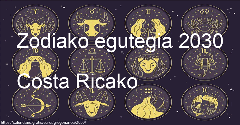 2030ko zodiako zeinuen egutegia