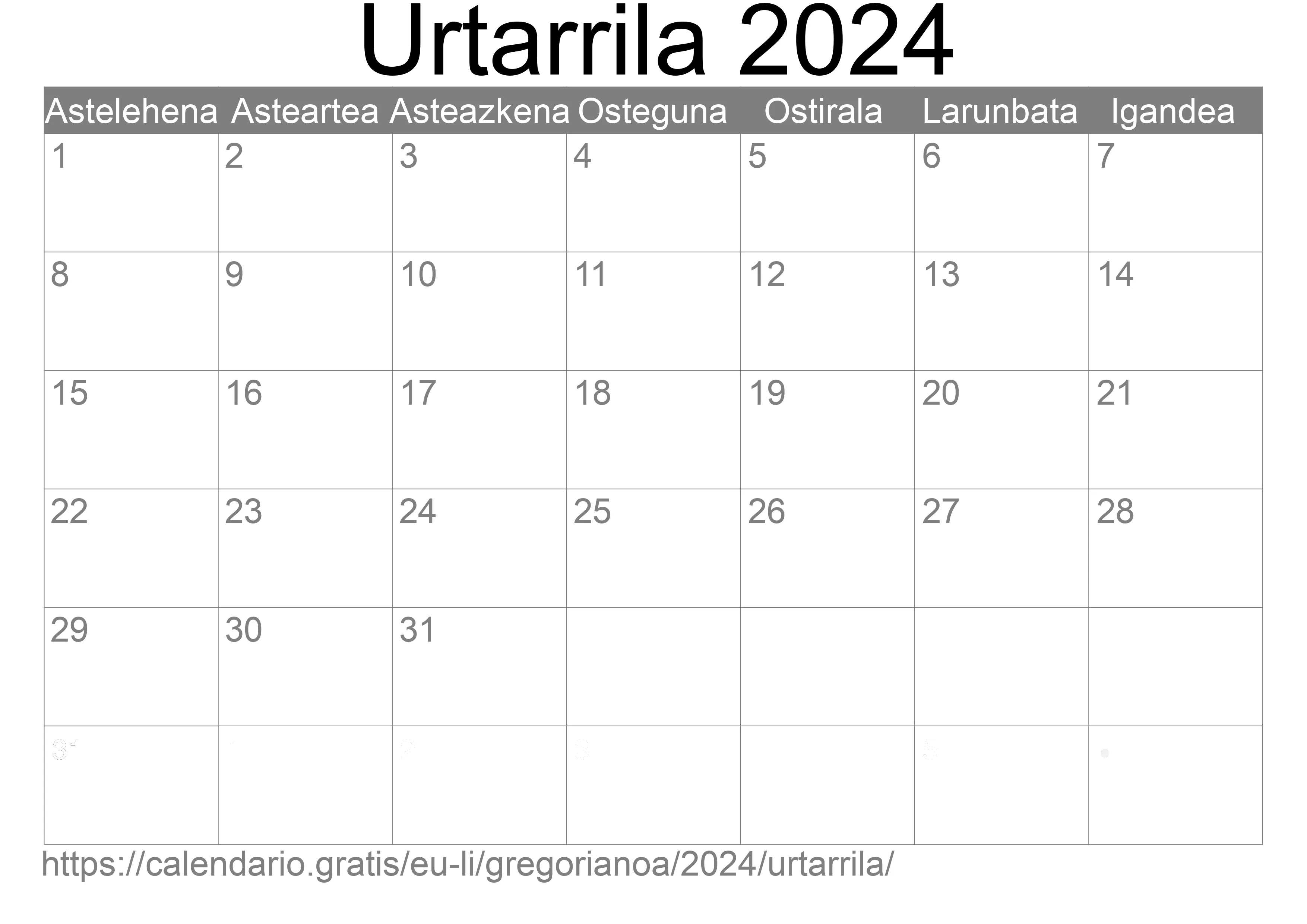 2024ko Urtarrila egutegia inprimatzeko (Liechtenstein) 2024ko Urtarrila egutegia inprimatzeko (Liechtenstein)