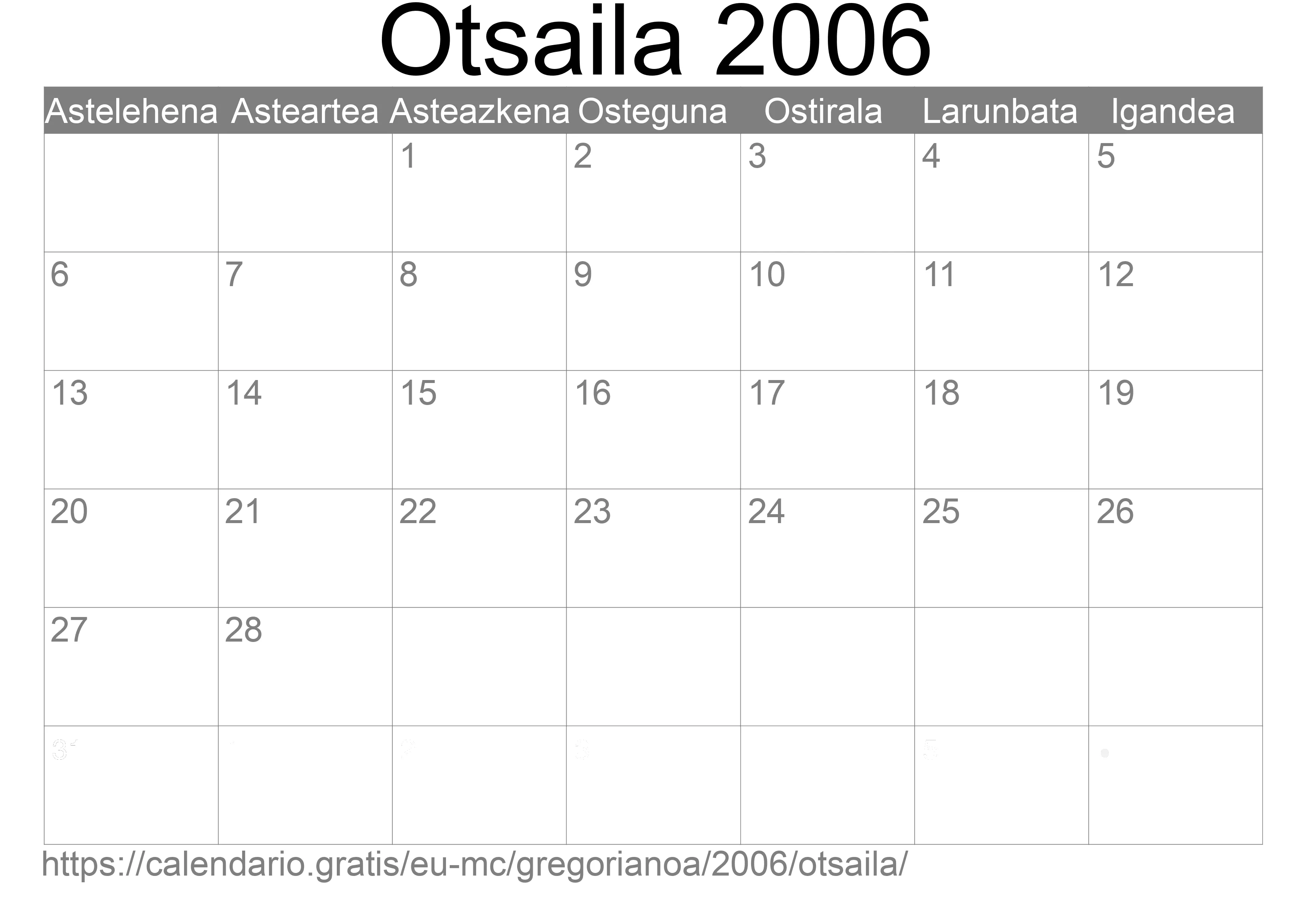 2006ko Otsaila egutegia inprimatzeko (Monako) 2006ko Otsaila egutegia inprimatzeko (Monako)