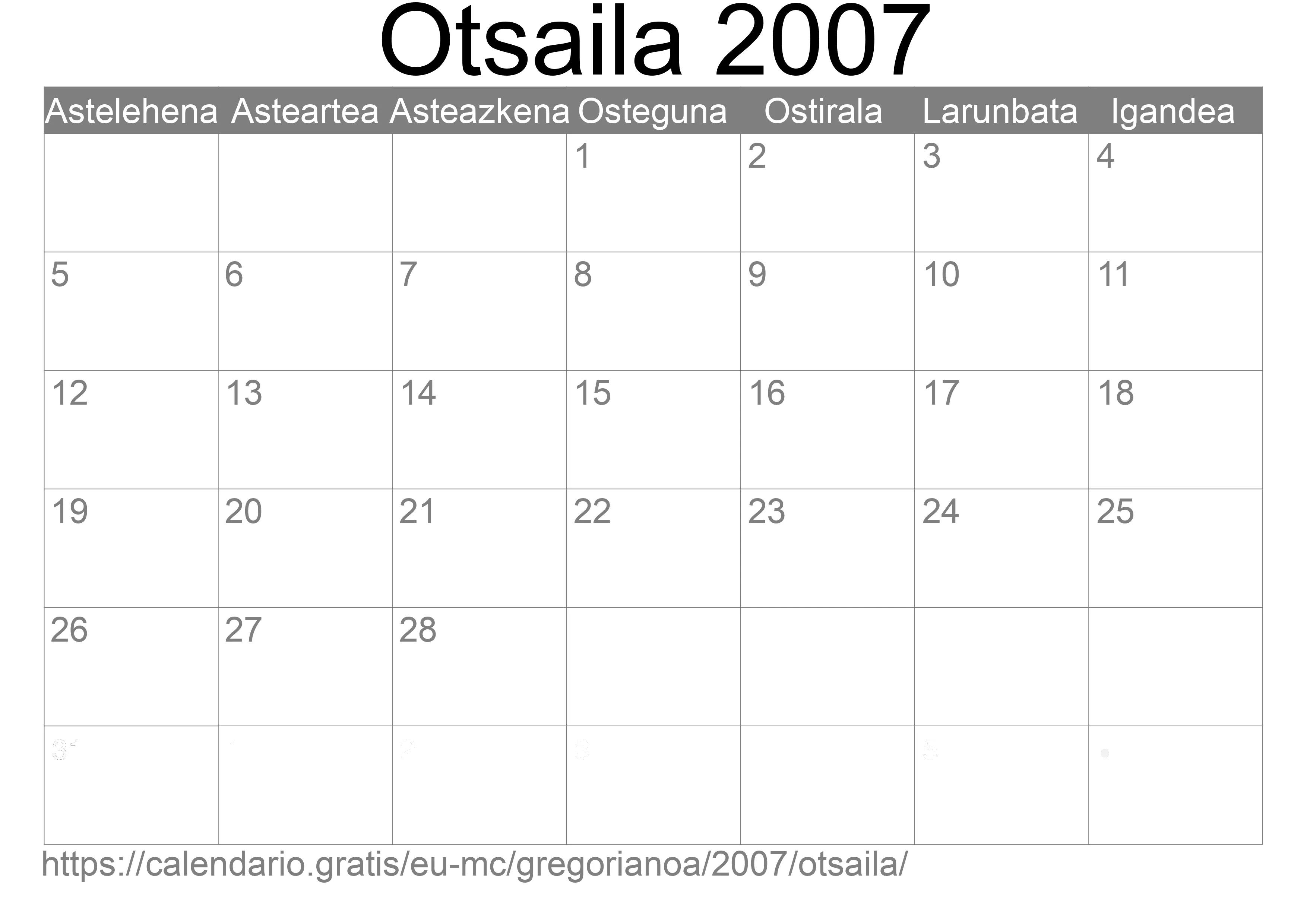 2007ko Otsaila egutegia inprimatzeko (Monako)