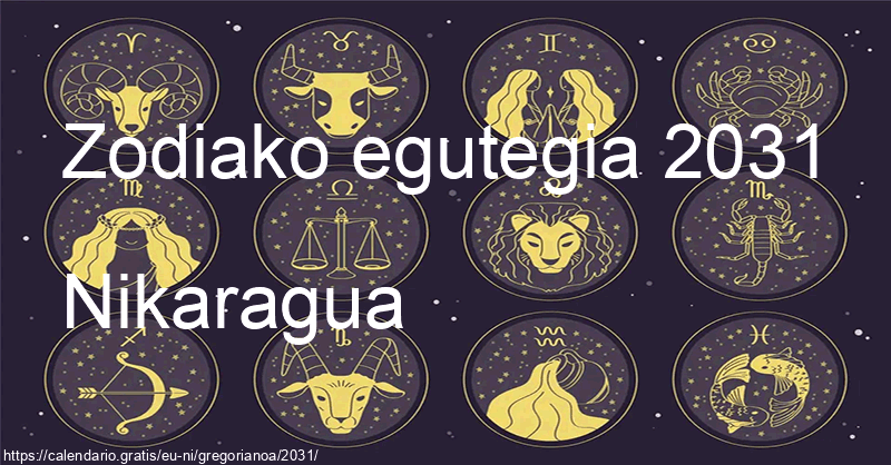 2031ko zodiako zeinuen egutegia