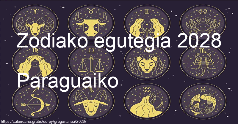 2028ko zodiako zeinuen egutegia