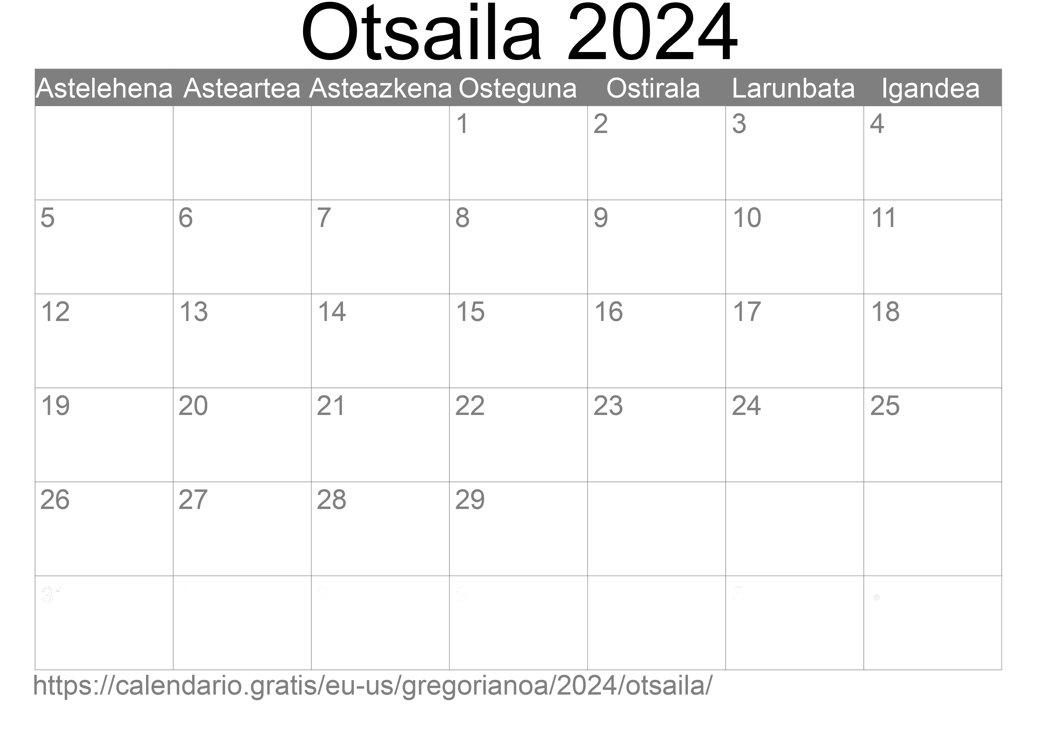 2024ko Otsaila egutegia inprimatzeko (Ameriketako Estatu Batuak) 2024ko Otsaila egutegia inprimatzeko (Ameriketako Estatu Batuak)