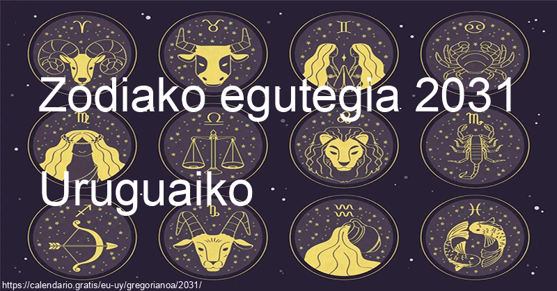 2031ko zodiako zeinuen egutegia