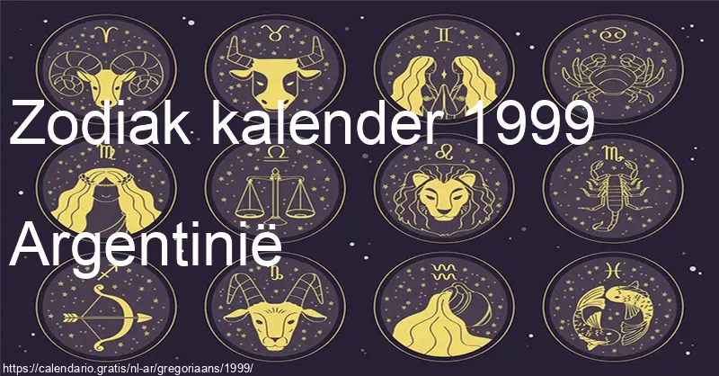Kalender van sterrenbeelden 1999 (Argentinië)