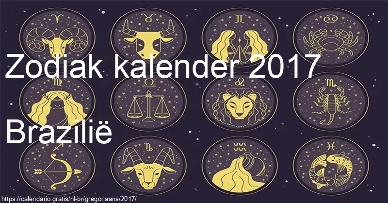 Kalender van sterrenbeelden 2017 (Brazilië)