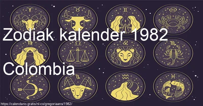 Kalender van sterrenbeelden 1982 (Colombia)