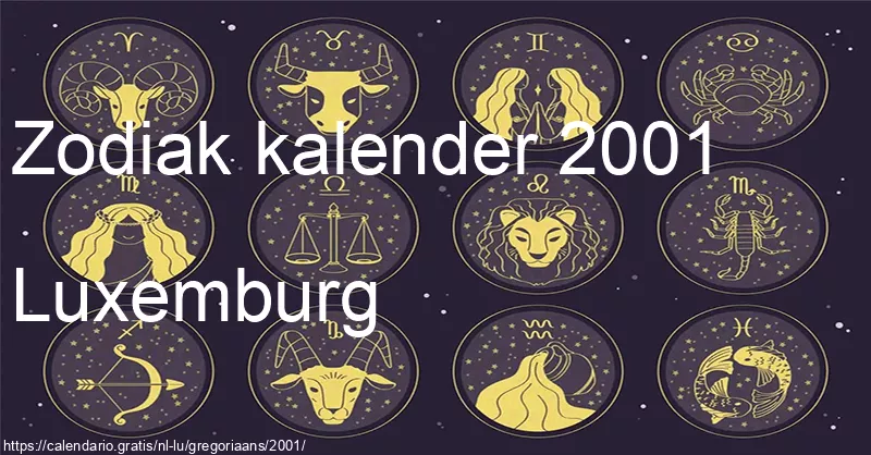 Kalender van sterrenbeelden 2001 (Luxemburg) Kalender van sterrenbeelden 2001 (Luxemburg)