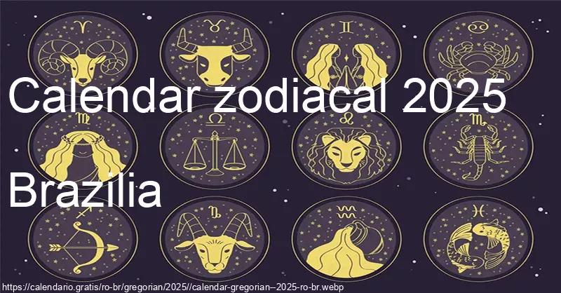 Calendarul semnelor zodiacale 2025 (Brazilia)