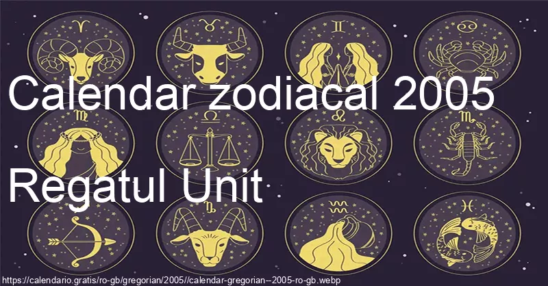 Calendarul semnelor zodiacale 2005 (Regatul Unit)