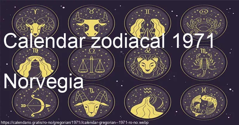 Calendarul semnelor zodiacale 1971 (Norvegia) Calendarul semnelor zodiacale 1971 (Norvegia)