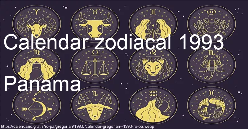 Calendarul semnelor zodiacale 1993 (Panama)